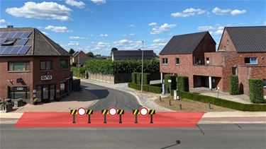 Werken aan fietspad kruispunt Driehoek x Lutlommel - Lommel