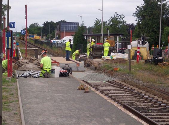 Werken aan overweg Houtmolen - Overpelt