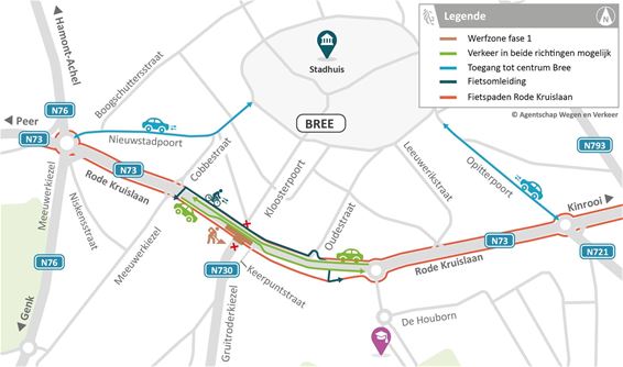 Bree - Werken aan Rode Kruislaan starten eind juni