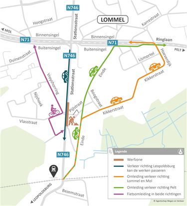 Werken aan veiliger kruispunt Stationsstraat - Lommel