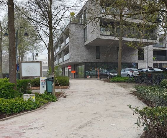 Werken dorpsplein Opglabbeek vorderen goed - Oudsbergen
