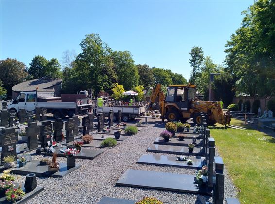 Werken op begraafplaats Achel - Hamont-Achel