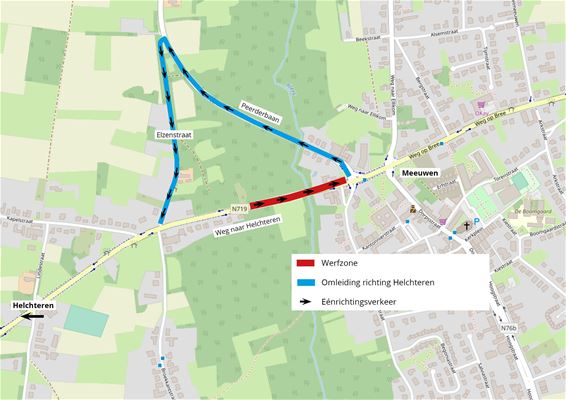 Werken op de Weg naar Helchteren - Oudsbergen