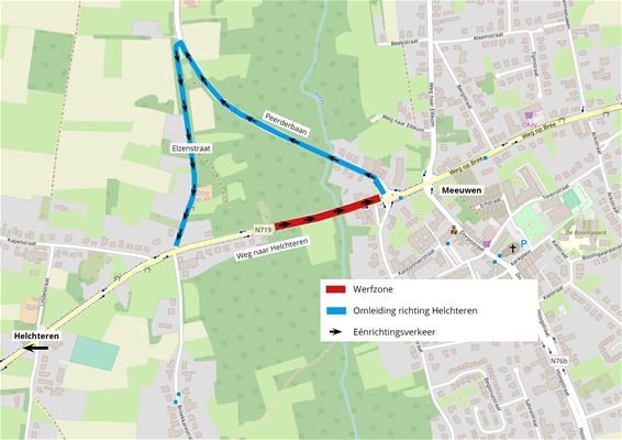 Werken op de Weg naar Helchteren - Oudsbergen