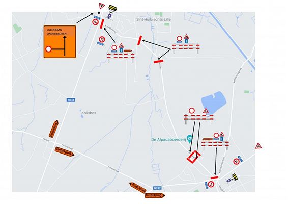 Werken op kruispunt Marsestraat-Lillerbaan - Bocholt