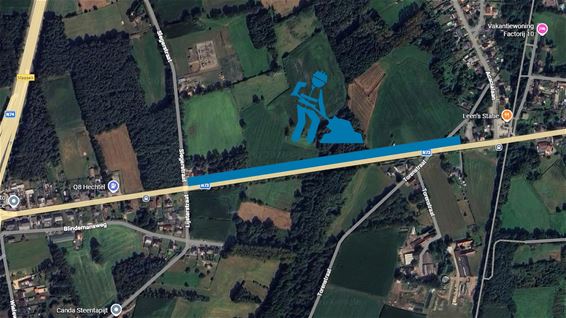 Werken op N73 in Wijchmaal - Peer
