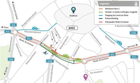 Bree - Werken Rode Kruislaan gaan nieuwe fase in