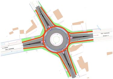 Werken rotonde Industrieweg-Paalsesteenweg - Beringen