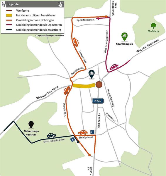 Werken rotonde Opglabbeek starten 11 maart - Oudsbergen