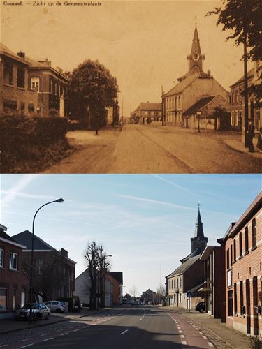 Zicht op de Gemeenteplaats - Beringen