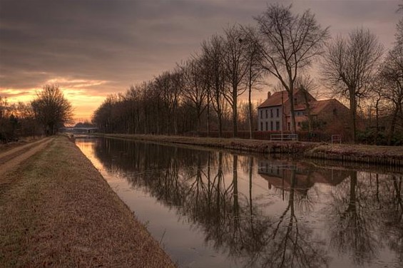 Zonsondergang aan de Blauwe Kei - Lommel