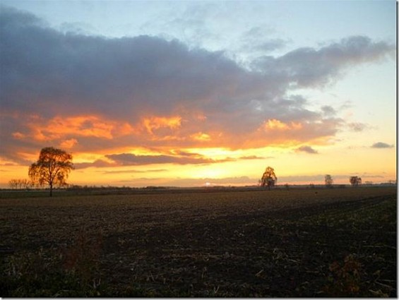 Zonsondergang boven Boven-Linde - Peer