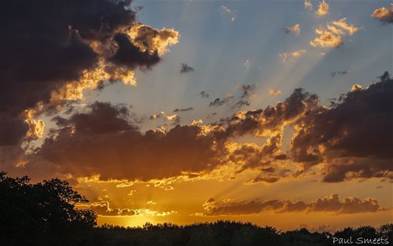 Zonsondergang vanuit het Lindel - Pelt