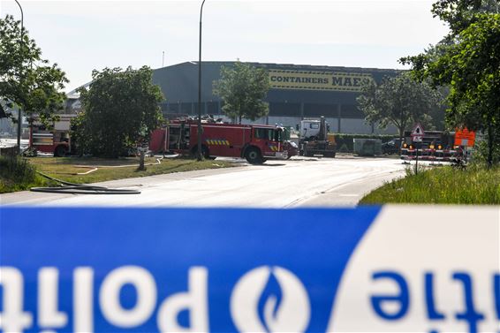 Zware brand bij containers Maes - Beringen