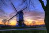 Lommel - De molen bij zonsondergang