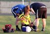 Lommel - Speler gewond tijdens oefenwedstrijd