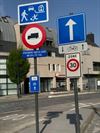 Lommel - Verkeersborden toegang Kerkstraat