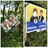 Beringen - Vandalen vernielen verkiezingsborden