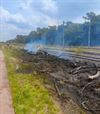 Lommel - Vegetatiebrand langs spoorweg