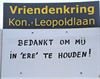Lommel - Dankwoordje van Jef op het bord