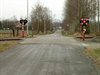Neerpelt - Halve slagbomen op overweg in Holenweg