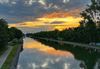 Pelt - Zonsondergang boven het kanaal