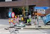 Lommel - Drie dagen werken aan rotonde Kerkplein