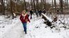 Lommel - Wandelen in de sneeuw, op de Edelweisstocht