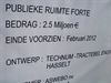 Neerpelt - Omgevingswerken Forté duren 9 maanden