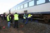Pelt - Ongeval op spoorwegovergang