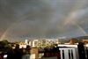 Beringen - Regenboog boven Beringen