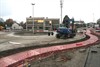 Pelt - Morgen start afwerking rotonde Leopoldlaan