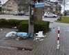 Houthalen-Helchteren - Telefooncel vernield door vuurwerk