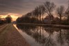 Lommel - Zonsondergang aan de Blauwe Kei