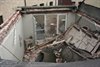 Overpelt - Terras van appartement ingestort