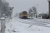 Hamont-Achel - De eerste sneeuw aan de stopplaats