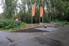 Neerpelt - Kastanjehout tegen de vangrail