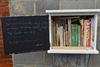 Beringen - Loes plaatst boekenkastje in Beverlo
