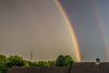 Overpelt - Regen, maar ook een regenboog