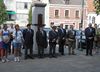 Scouts op plechtigheid Fakkelestafette