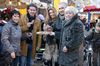 Gezellige nieuwjaarsdrink op de markt