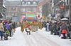 Kou en sneeuw op carnaval in Hamont