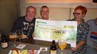 Een bijzonder mooie cheque voor Peter/Meters