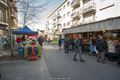 Verlaten centrum tijdens de markt