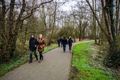 Veel fietsers en wandelaars