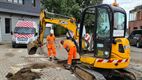 Waterlek in het centrum van Beringen