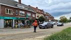 Waterlek in het centrum van Beringen