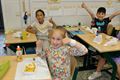 Frietjes smullen in de klas