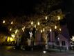 Kerstversiering brandt