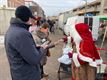 Kerstman bezoekt markt in Paal